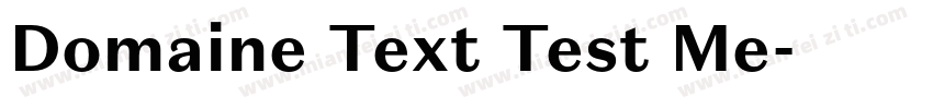 Domaine Text Test Me字体转换